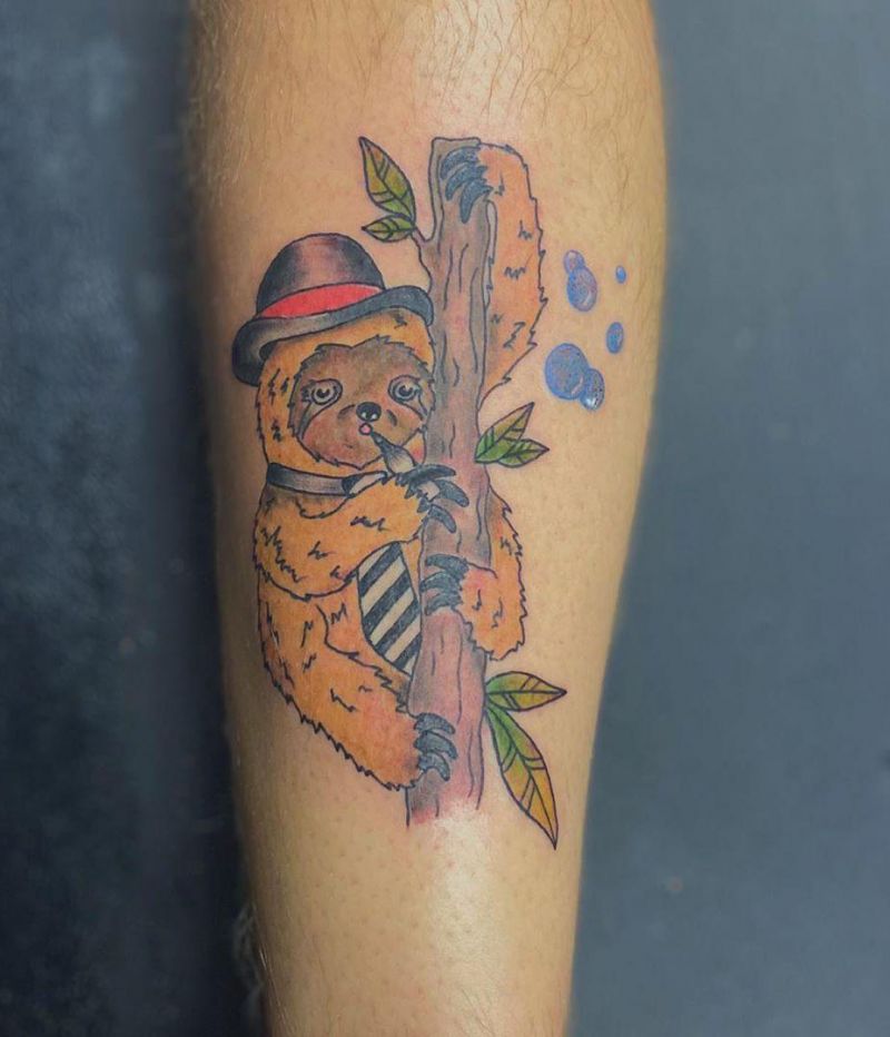 30 Cute Sloth Tattoos for You to Enjoy