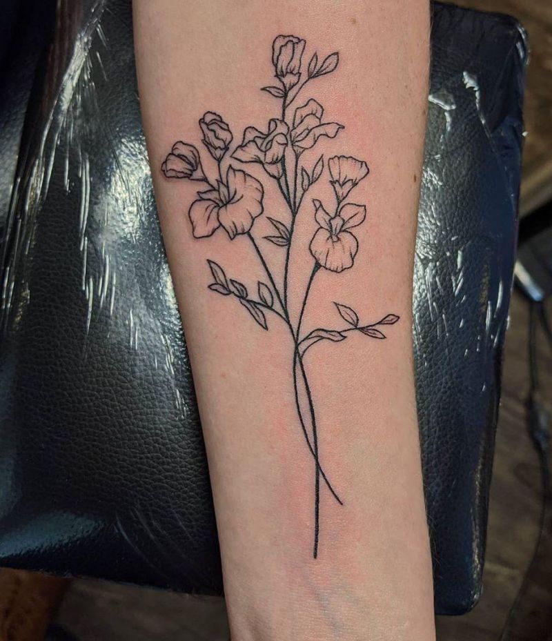 30 Pretty Sweet Pea Tattoos You Will Love