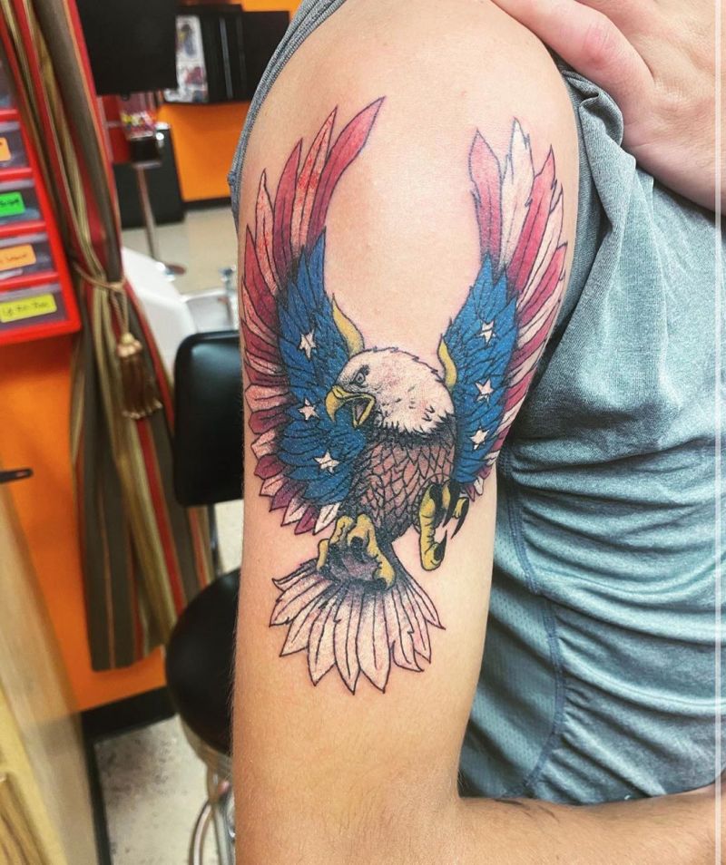 30 Pretty Bald Eagle Tattoos for Men