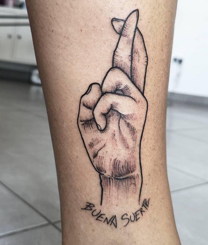 30 Elegant Fingers Crossed Tattoos Bring You Good Luck