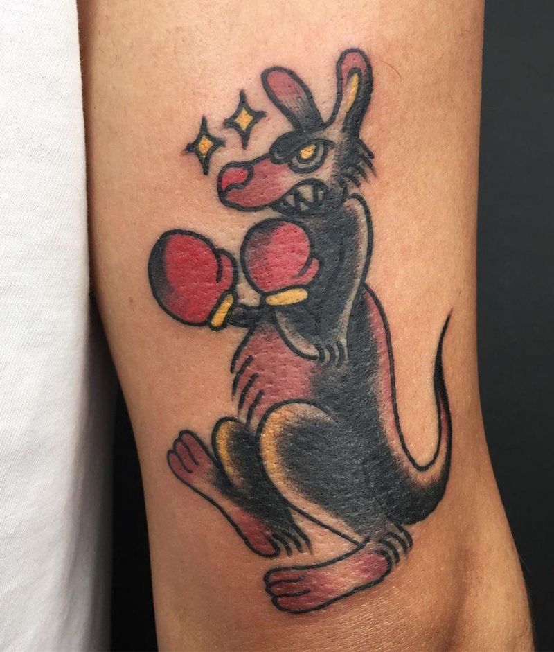 30 Superb Kangaroo Tattoos You Will Like to Try