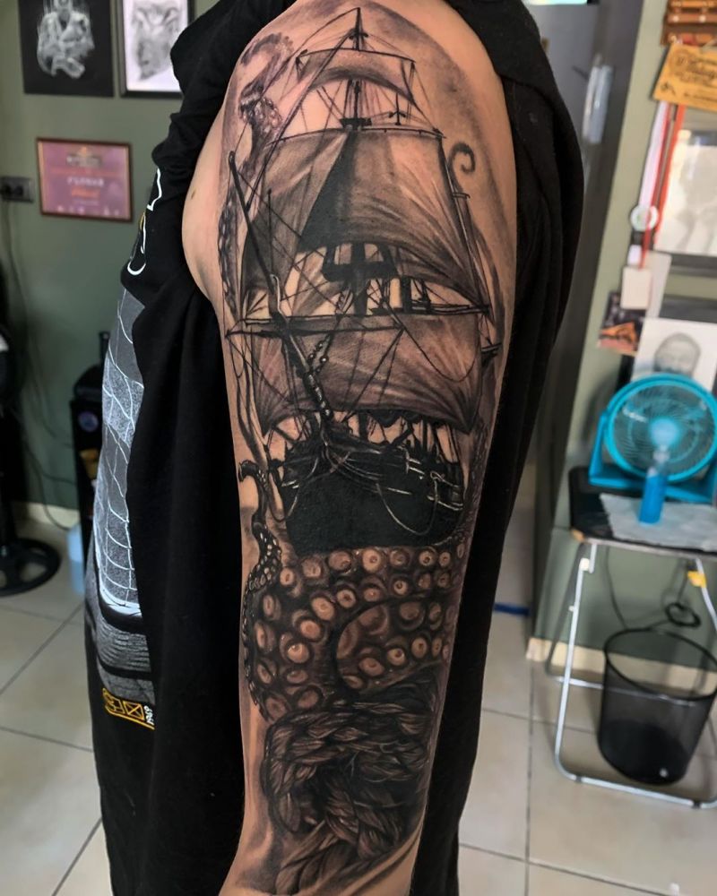 30 Creative Kraken Tattoos to Inspire You