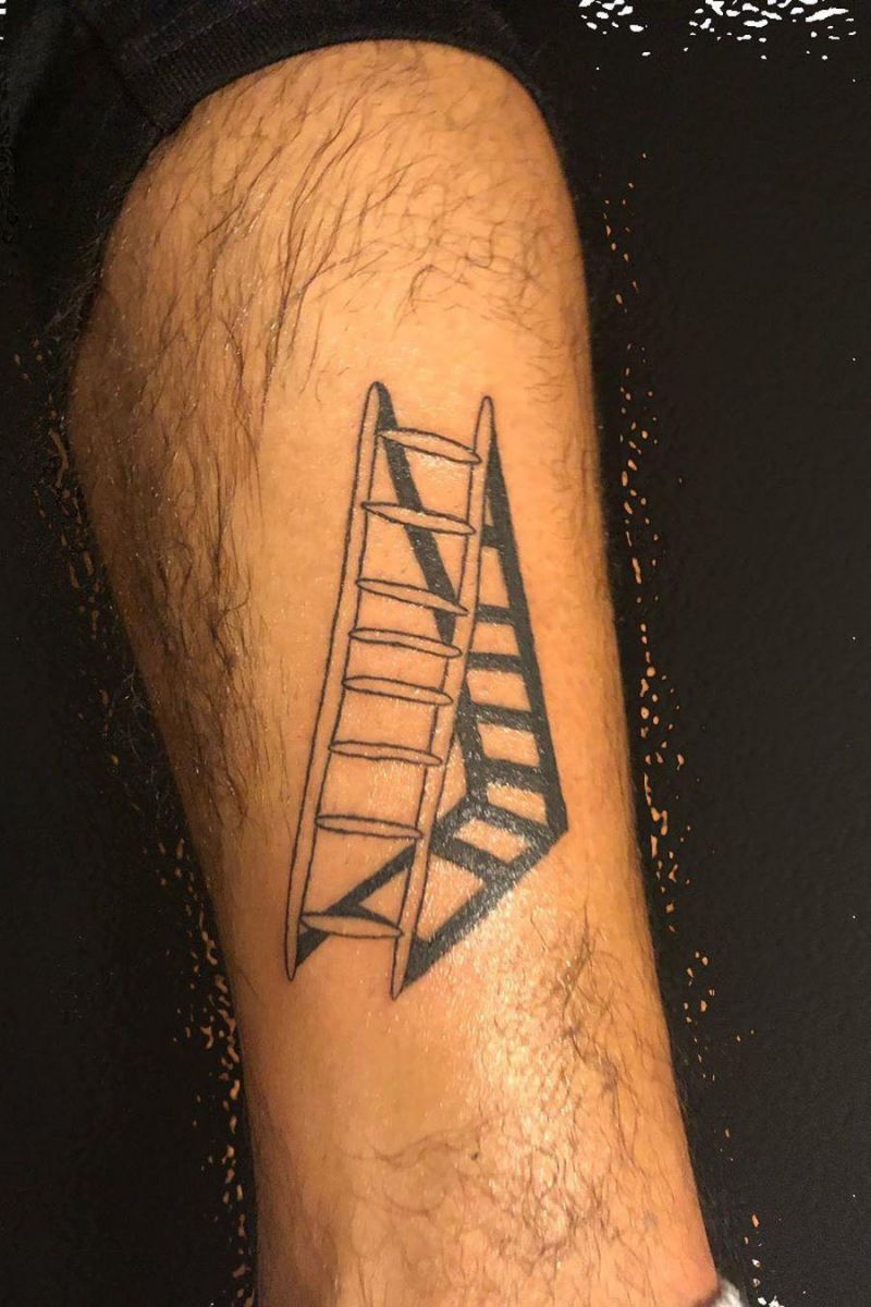 30 Meaningful Ladder Tattoos to Inspire You