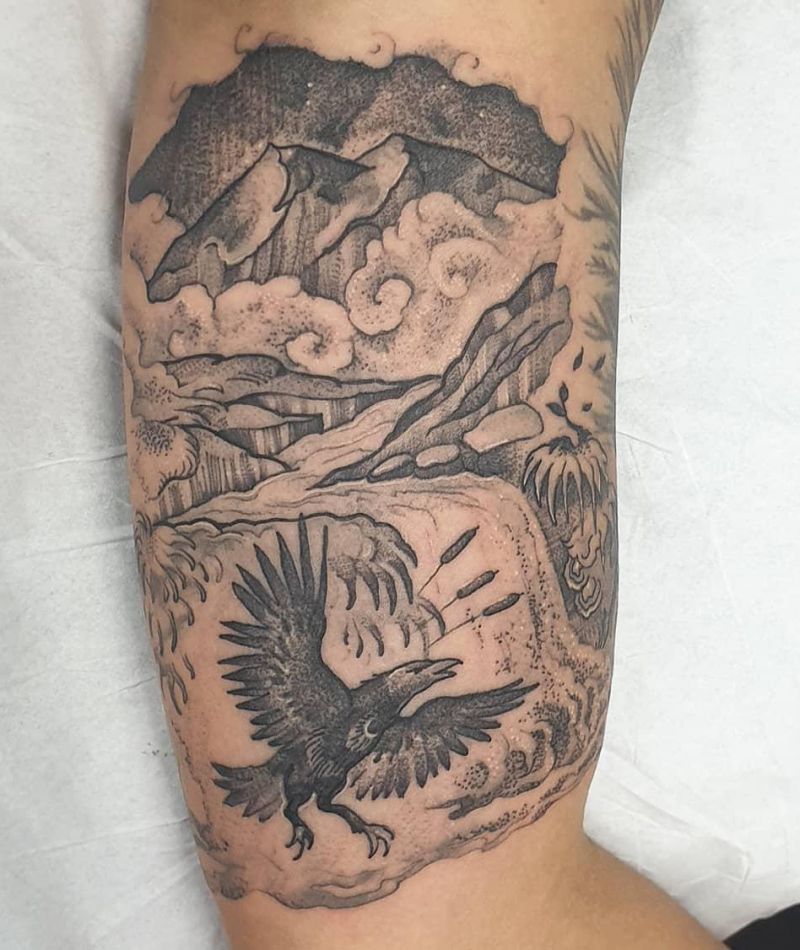 30 Beautiful Landscape Tattoos You Will Love