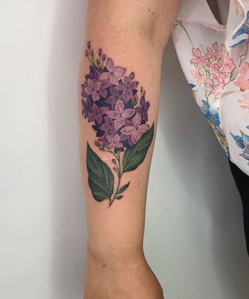 30 Pretty Lilac Tattoos to Inspire You