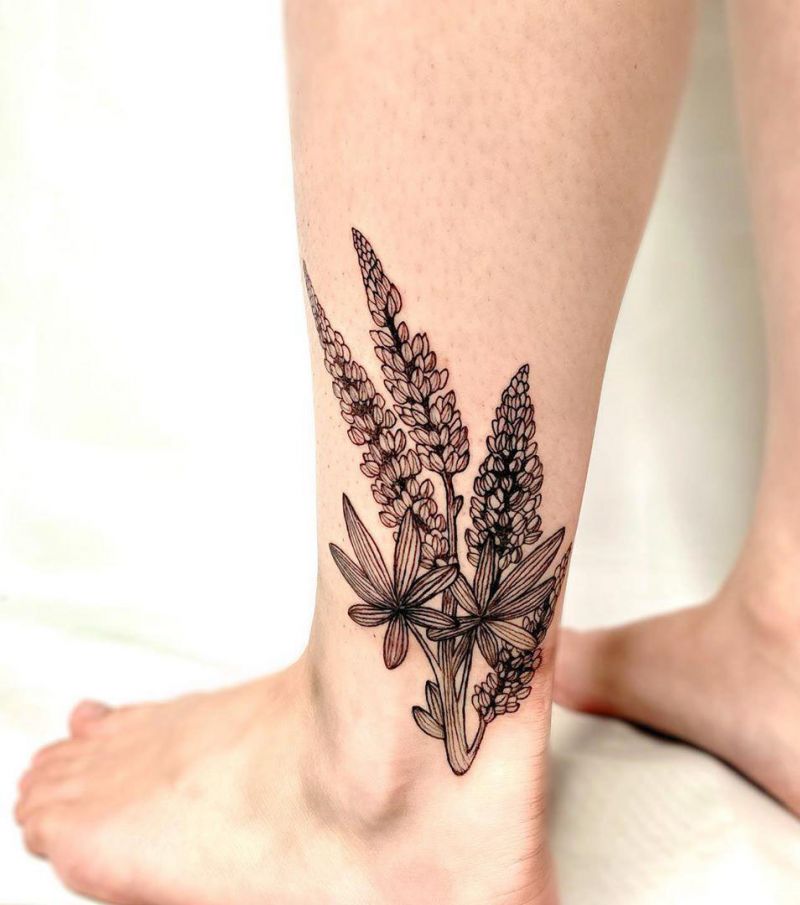 30 Pretty Lupine Tattoos for Your Inspiration