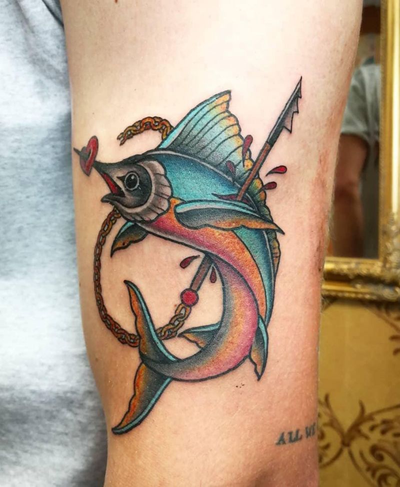 30 Pretty Marlin Tattoos You Will Love