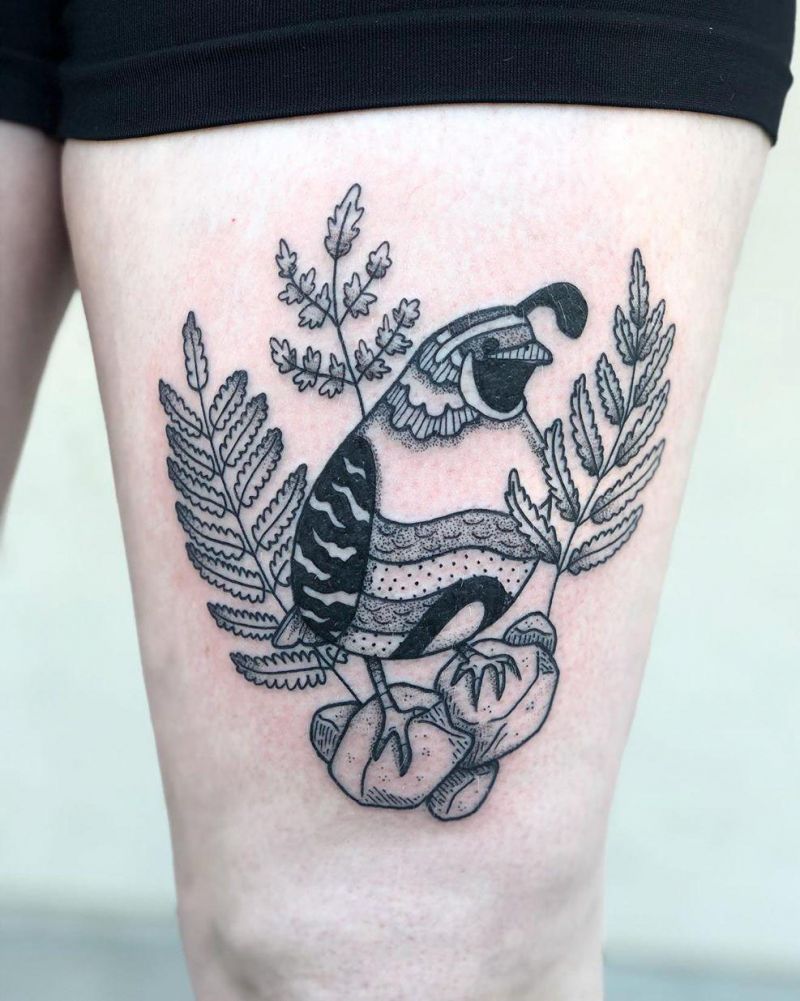 30 Pretty Quail Tattoos to Inspire You