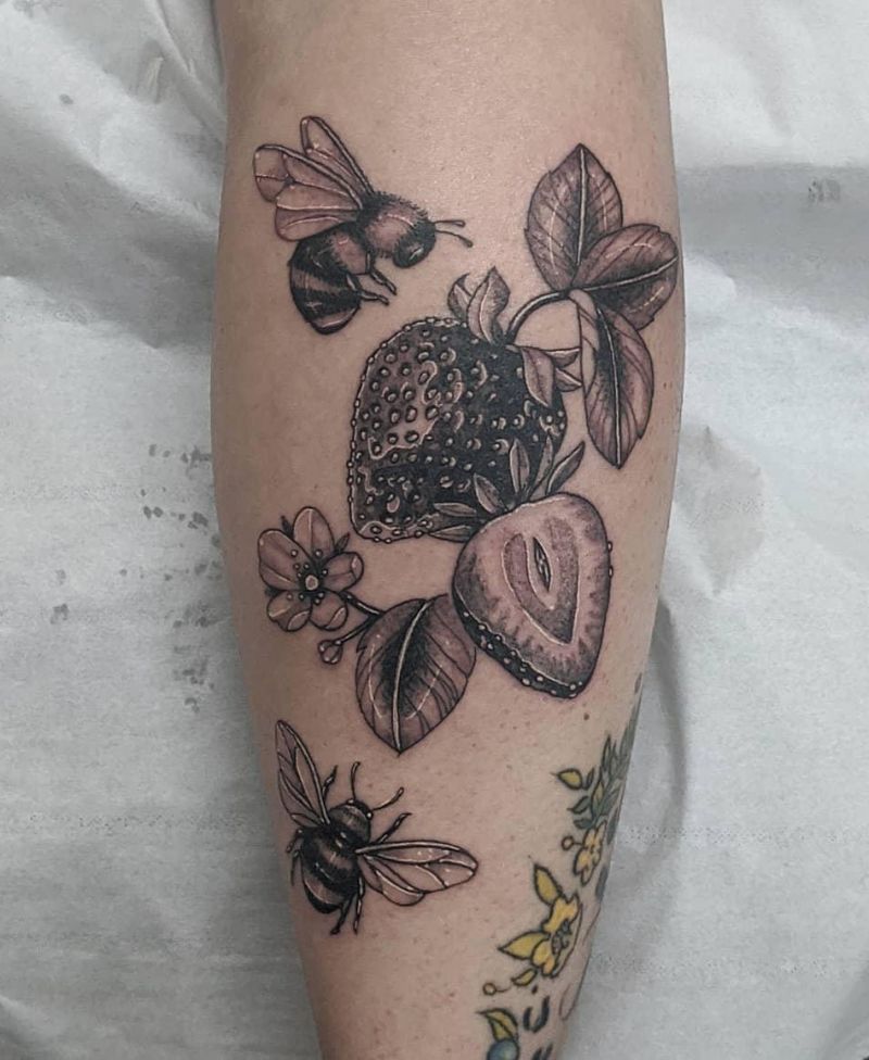 30 Pretty Strawberry Tattoos You Will Love