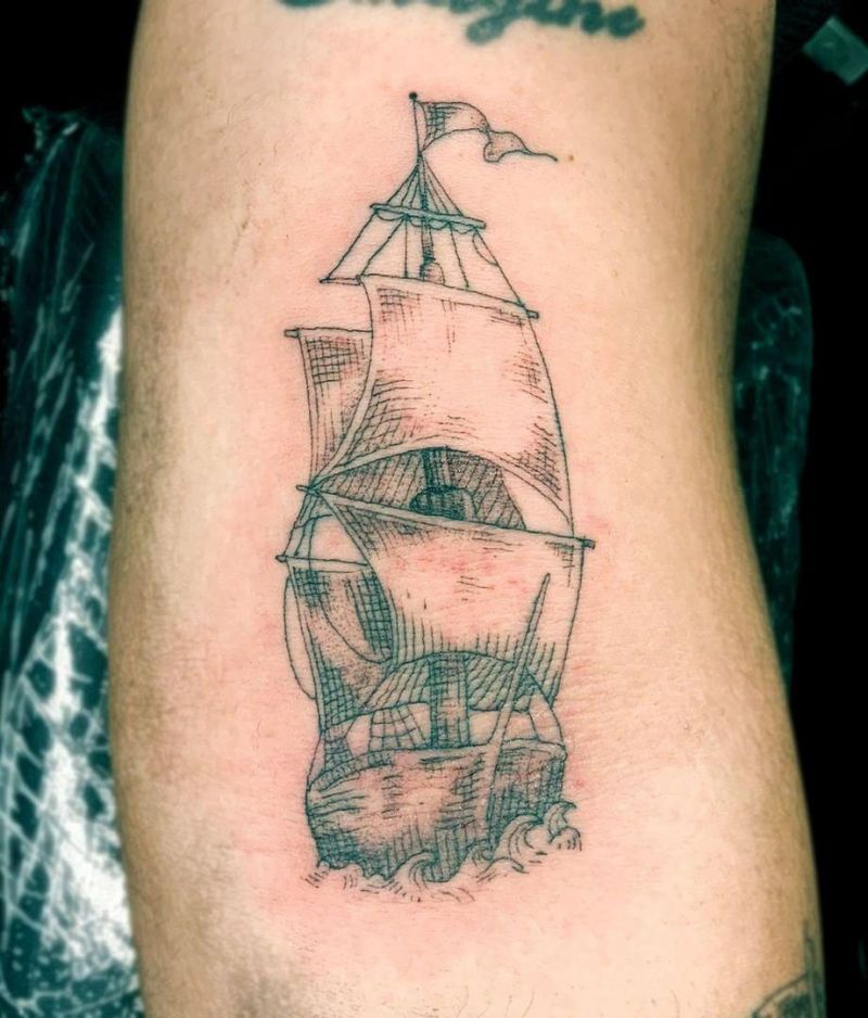 30 Pretty Boat Tattoos Make Your Career A Success