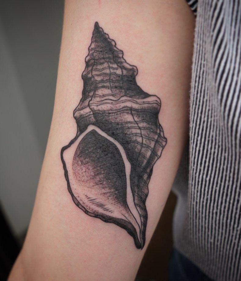 30 Pretty Conch Tattoos You Will Love