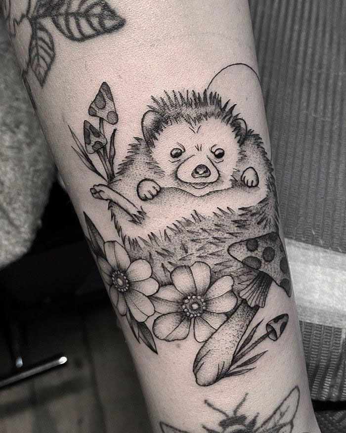 30 Cute Hedgehog Tattoos You Will Love