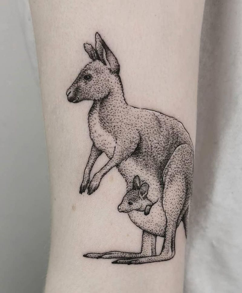 30 Superb Kangaroo Tattoos You Will Like to Try