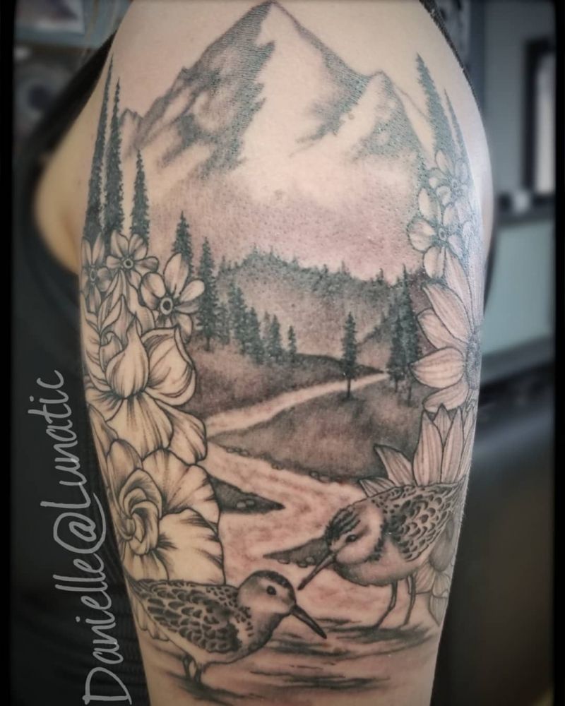 30 Beautiful Landscape Tattoos You Will Love