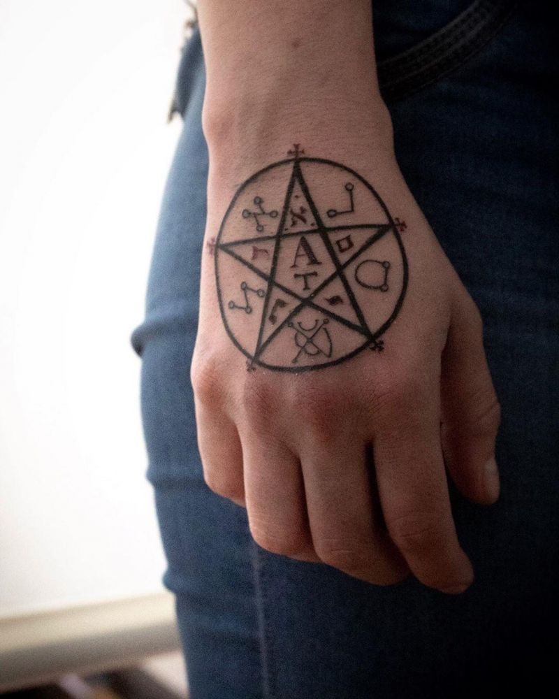 30 Creative Pentacle Tattoos to Inspire You