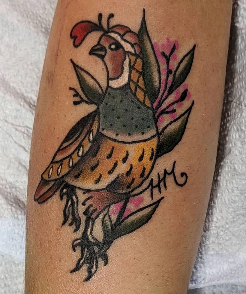 30 Pretty Quail Tattoos to Inspire You