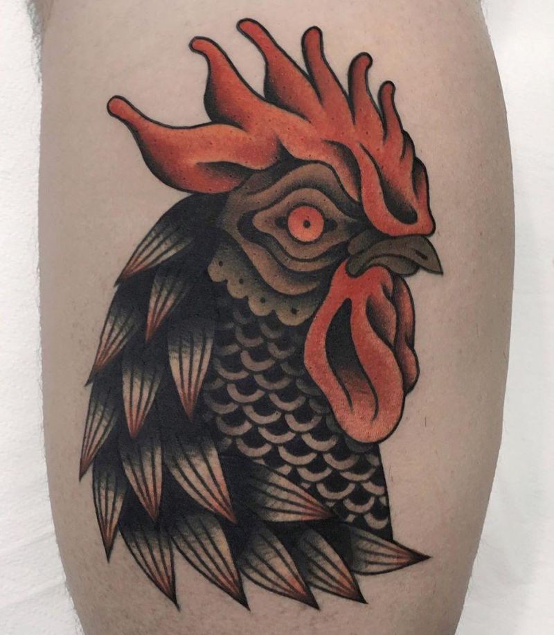 30 Creative Rooster Tattoos Give You Inspiration