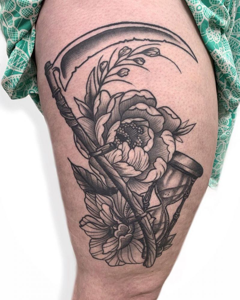 30 Creative Scythe Tattoos You Will Love