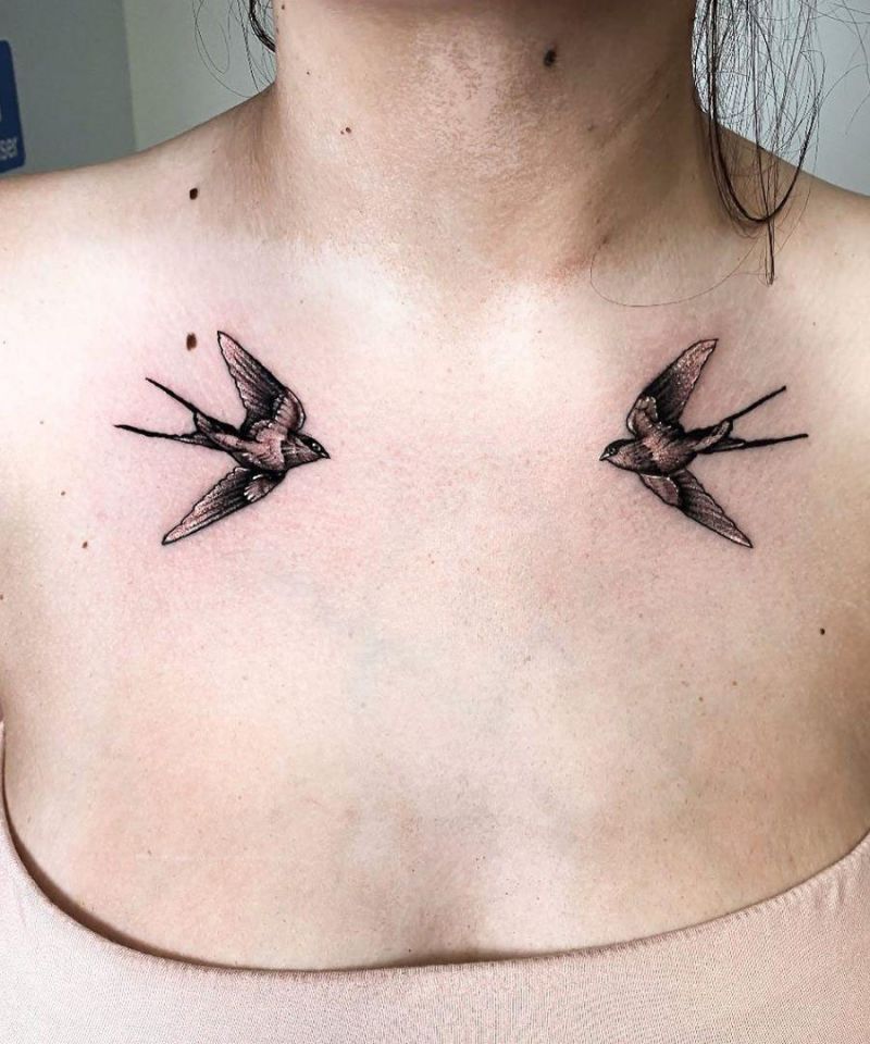 30 Stunning Swallow Tattoos for You to Enjoy