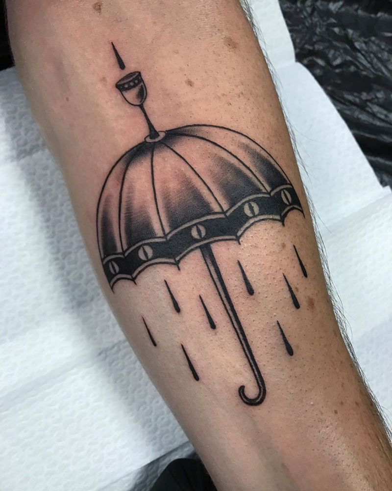 30 Creative Umbrella Tattoos Shelter You from The Wind and Rain