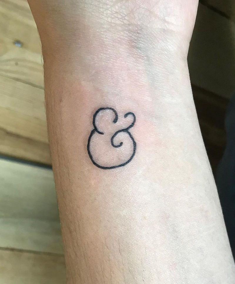 30 Pretty Ampersand Tattoos to Inspire You