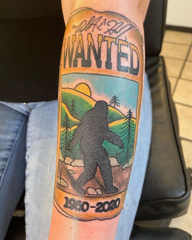 30 Creative Bigfoot Tattoos You Will Love