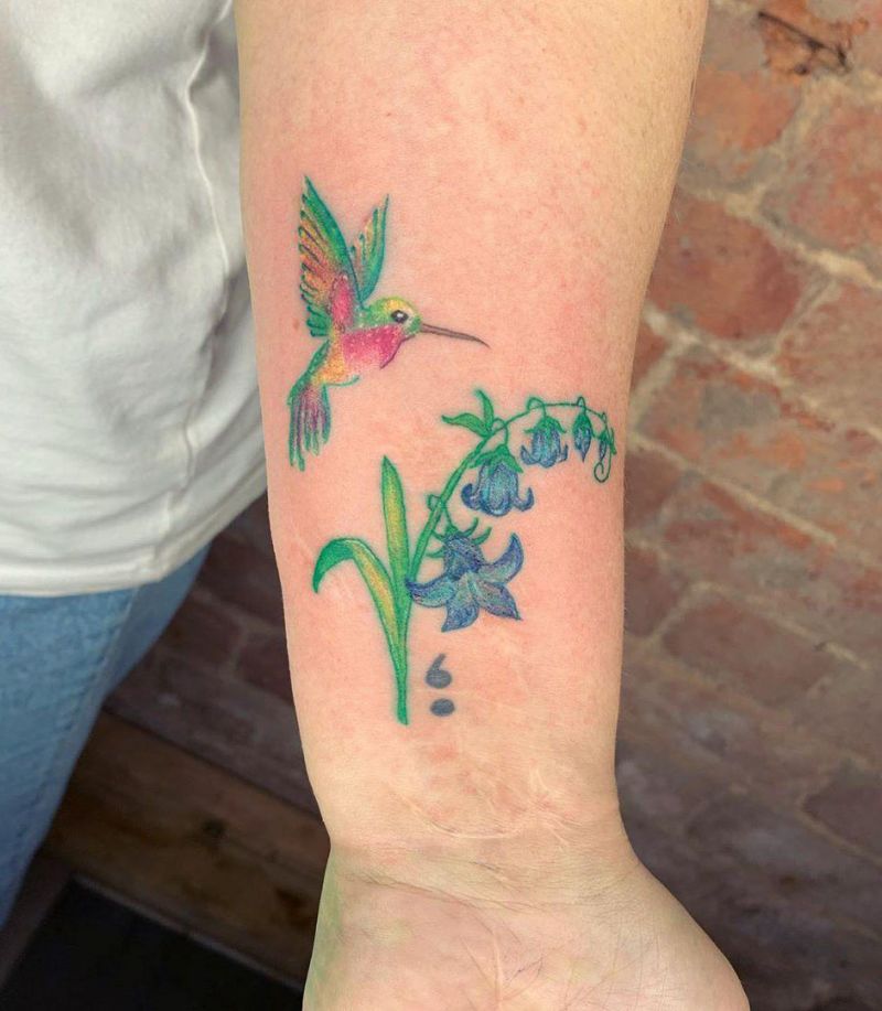 30 Elegant Bluebell Flower Tattoos You Can't Help Trying