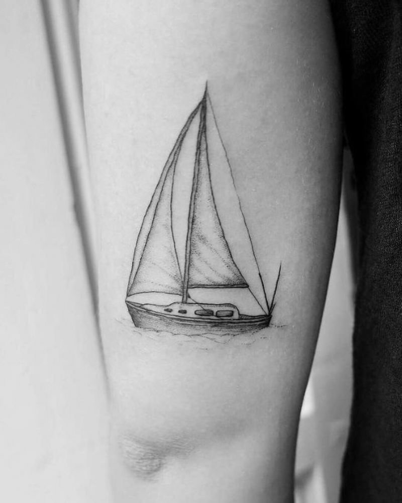 30 Pretty Boat Tattoos Make Your Career A Success