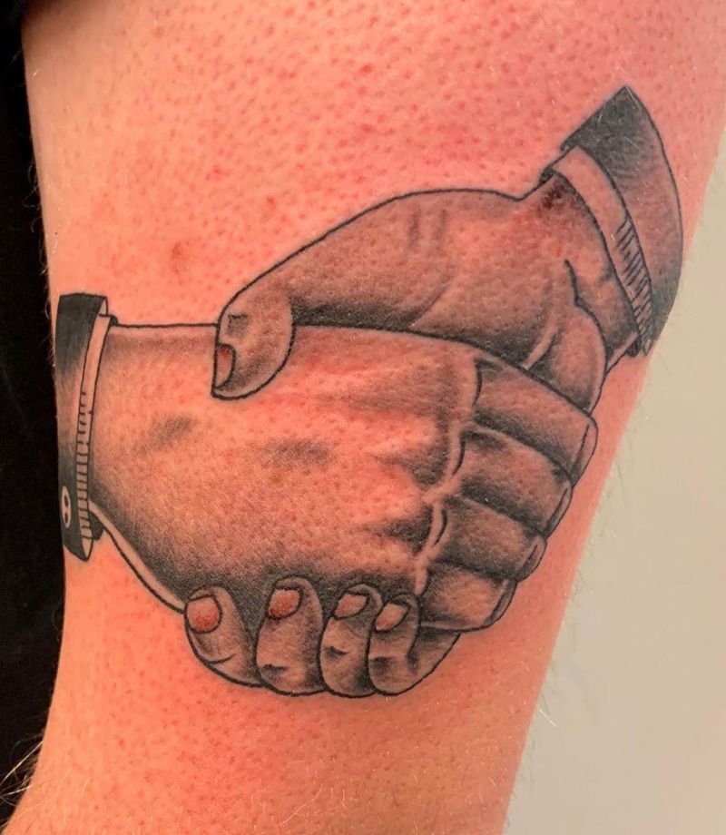 30 Creative Handshake Tattoos You Will Love