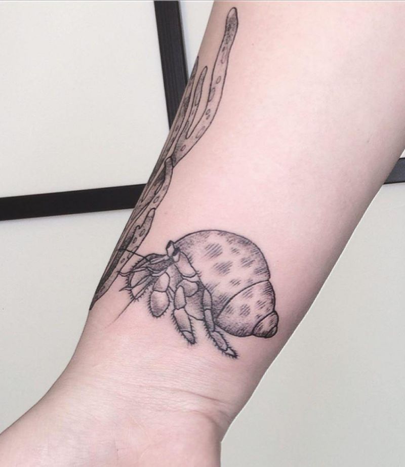 30 Pretty Hermit Crab Tattoos You Will Love