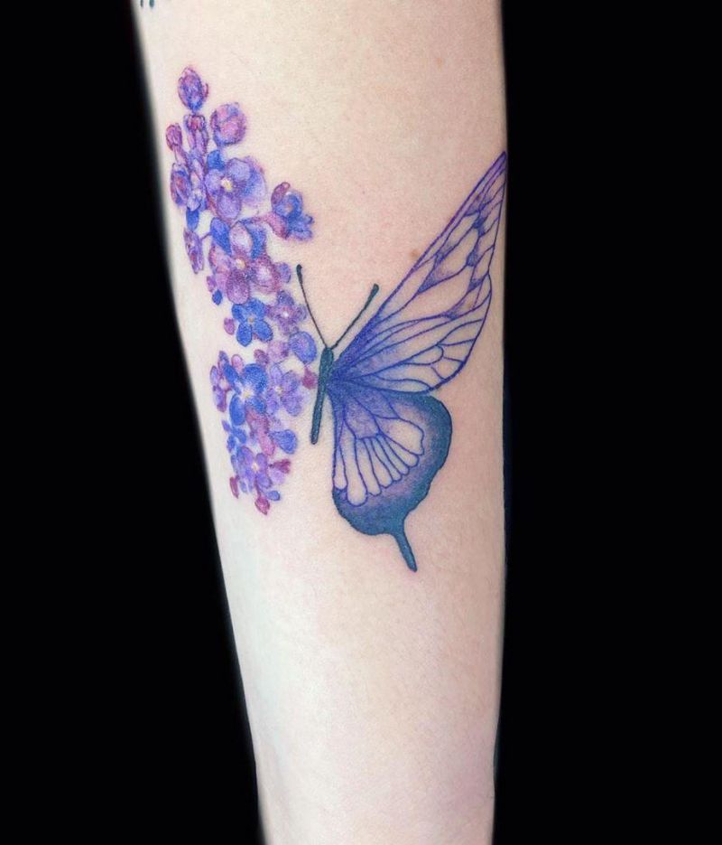 30 Pretty Lilac Tattoos to Inspire You