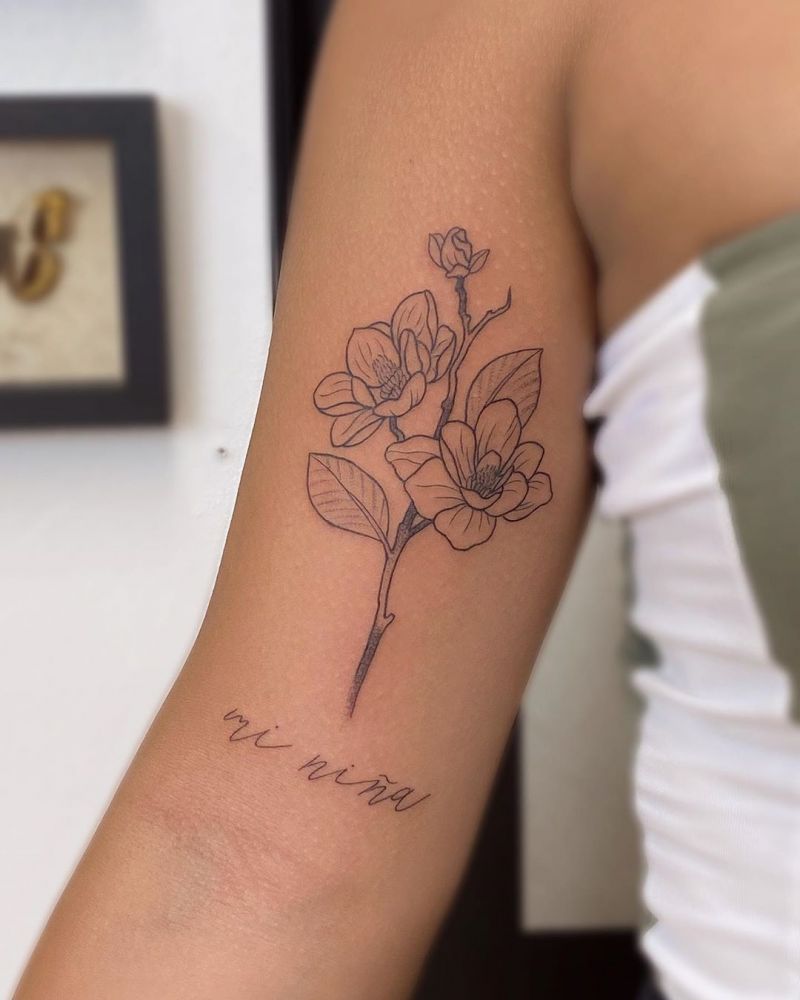 30 Beautiful Magnolia Tattoos You Will Love