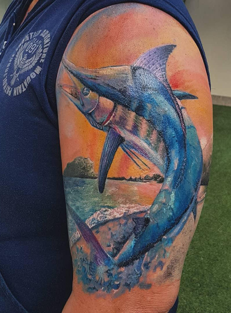 30 Pretty Marlin Tattoos You Will Love