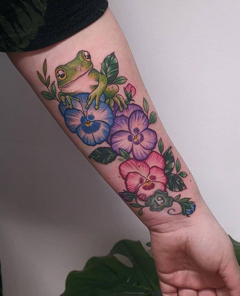 30 Pretty Pansy Tattoos for Your Inspiration