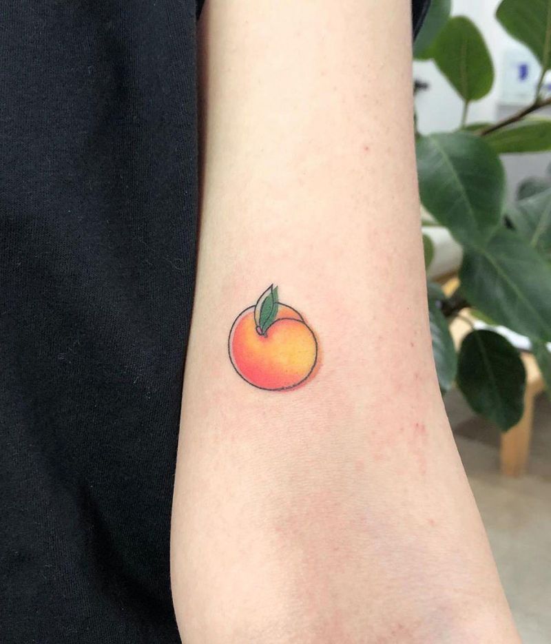 30 Pretty Peach Tattoos for Women You Will Love