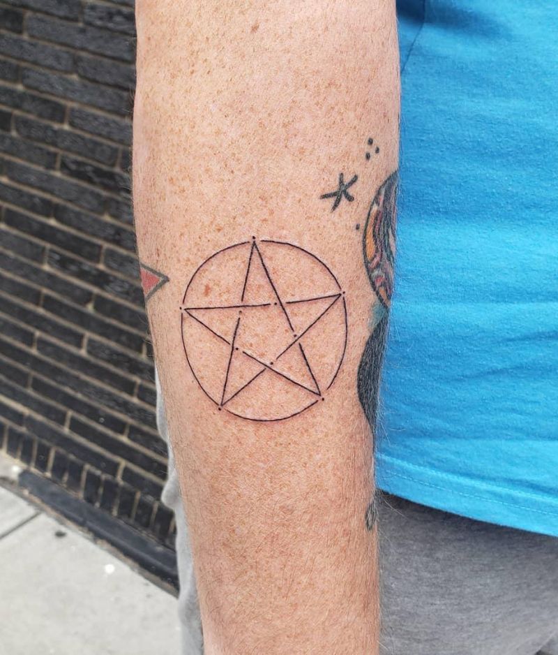 30 Creative Pentacle Tattoos to Inspire You