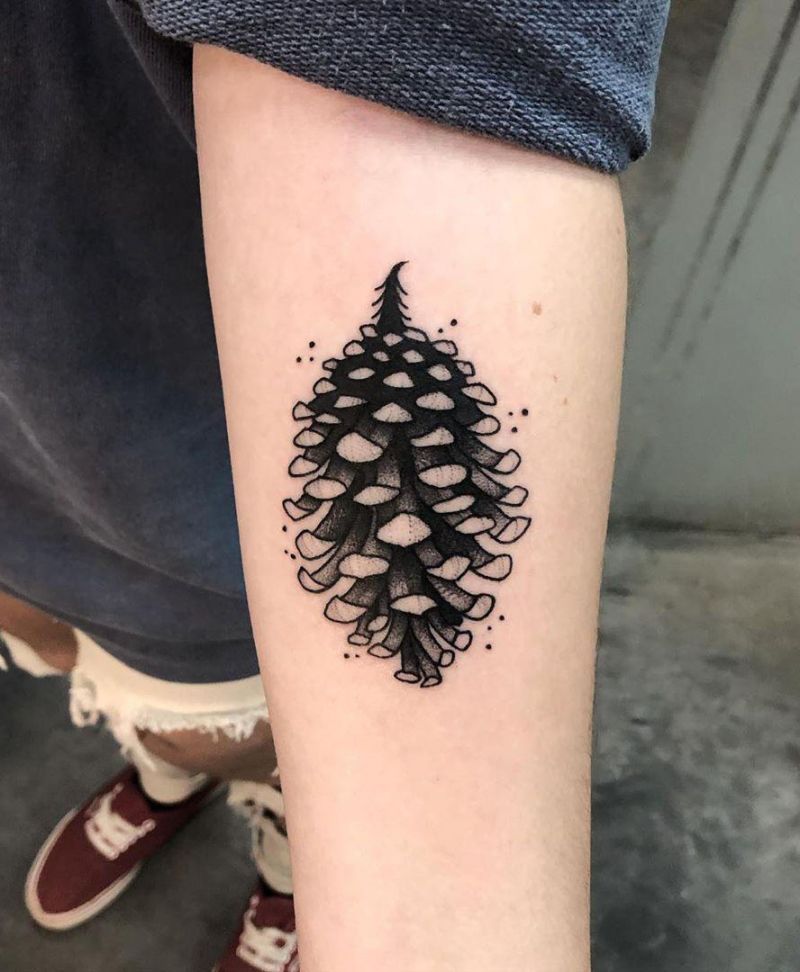 30 Pretty Pinecone Tattoos to Inspire You