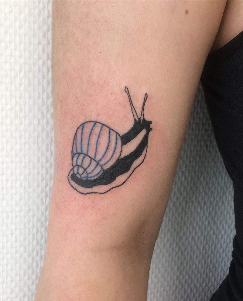 30 Cute Snail Tattoos That You Can't Miss