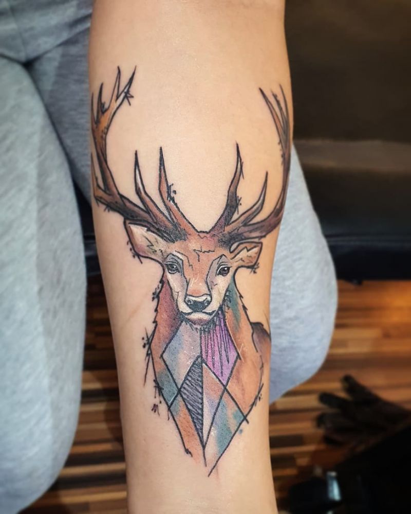 30 Pretty Stag Tattoos That Improve Your Taste
