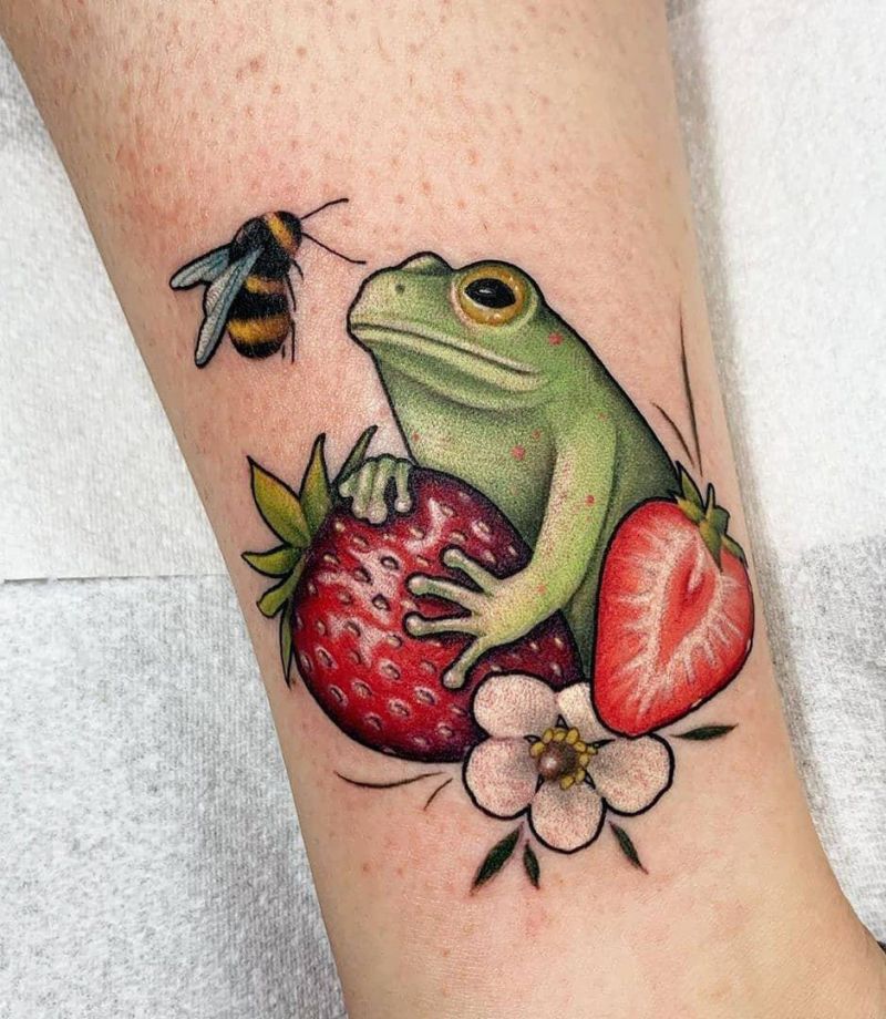 30 Pretty Strawberry Tattoos You Will Love