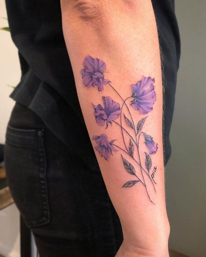 30 Pretty Sweet Pea Tattoos You Will Love