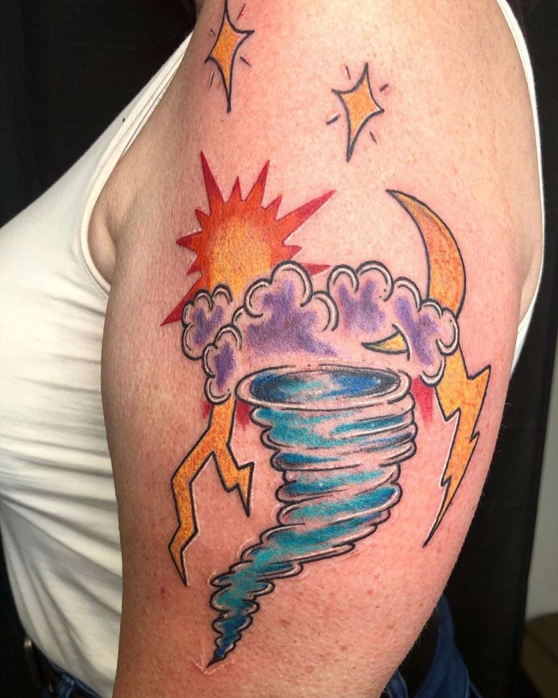 30 Pretty Tornado Tattoos to Inspire You