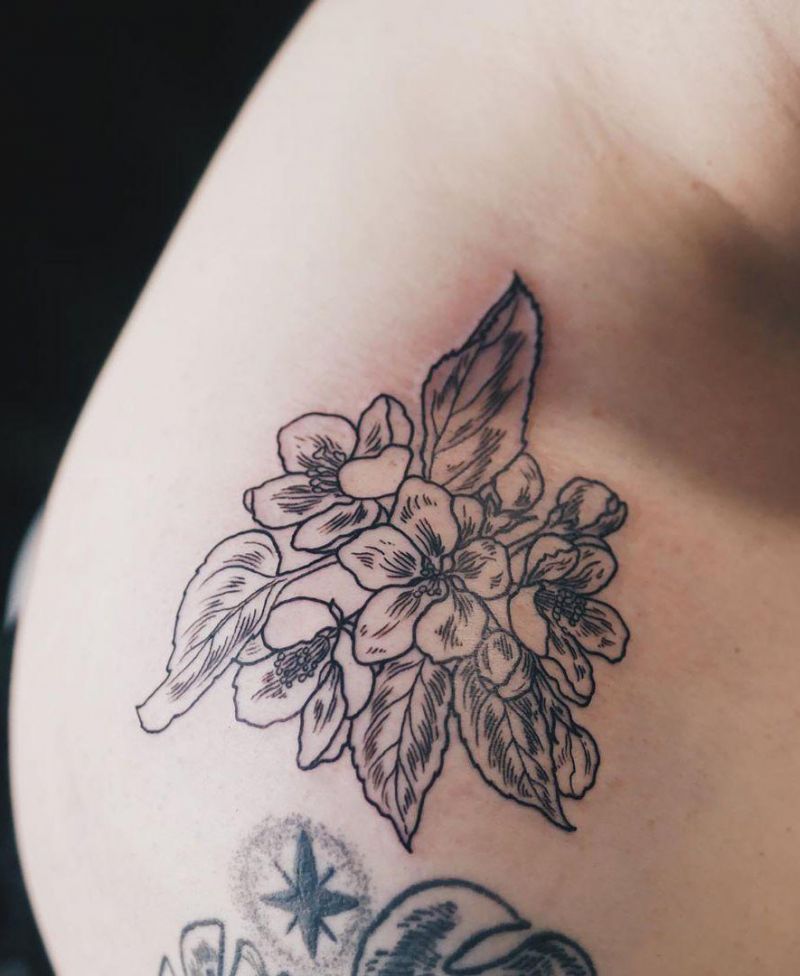 30 Pretty Apple Blossom Tattoos You Will Love