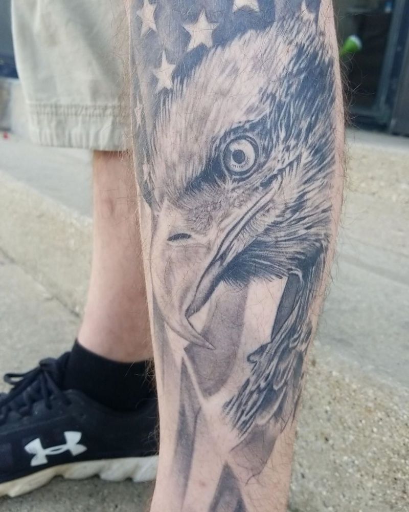 30 Pretty Bald Eagle Tattoos for Men