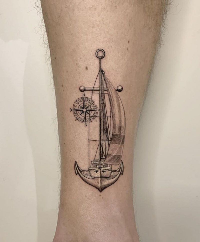 30 Pretty Boat Tattoos Make Your Career A Success