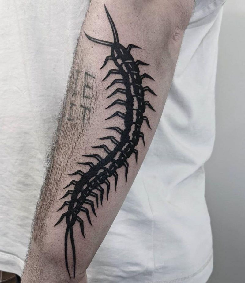 30 Amazing Centipede Tattoos You Will Love to Try