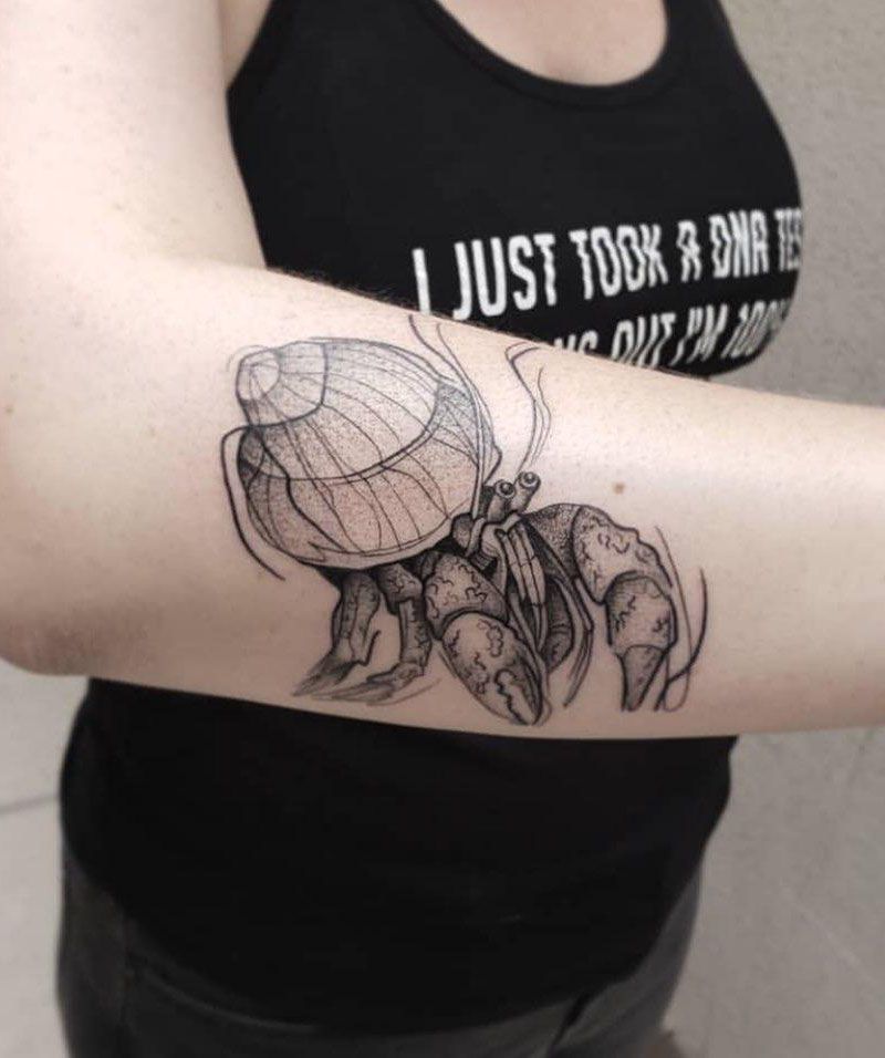 30 Pretty Hermit Crab Tattoos You Will Love