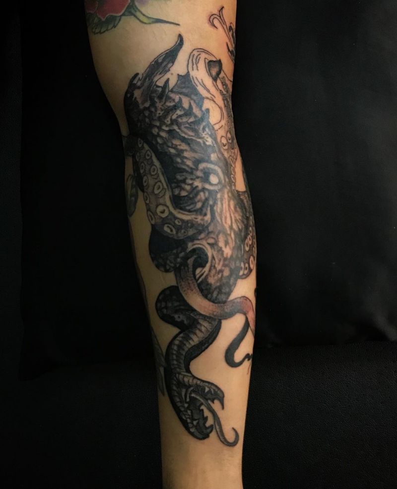 30 Creative Kraken Tattoos to Inspire You