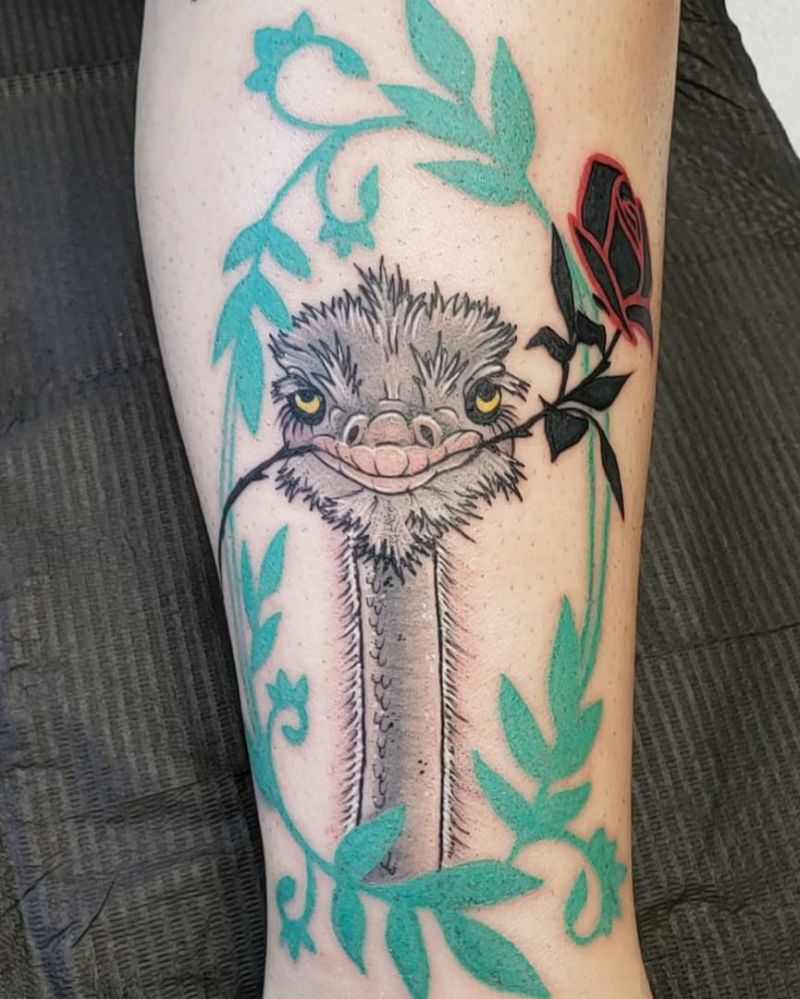 30 Pretty Ostrich Tattoos Hope to Inspire You