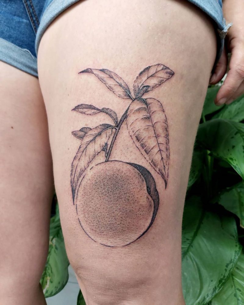 30 Pretty Peach Tattoos for Women You Will Love